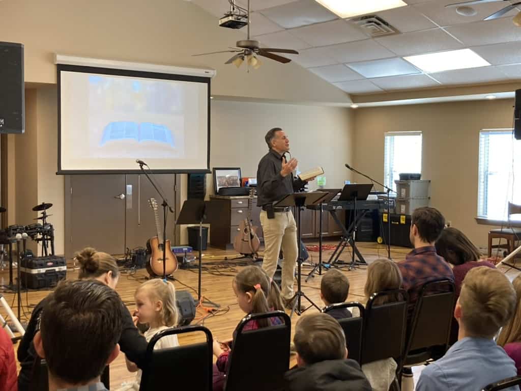 Pastor Phillip Preaching on Sunday Morning